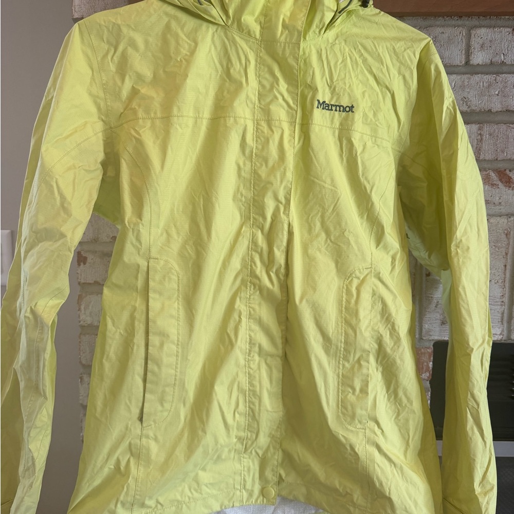 Marmot Lime Green Precip Rain Jacket with Hood